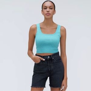 Everlane Cotton-Merino Cami (turquoise)
